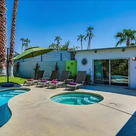 Serene 4 Bed 3 Bath Heated Pool Natural Backyard Heart Of Palm Springs Exterior foto