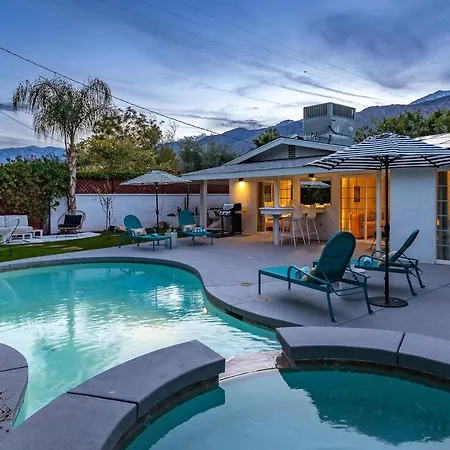 Serene 4 Bed 3 Bath Heated Pool Natural Backyard Heart Of Palm Springs Exterior foto